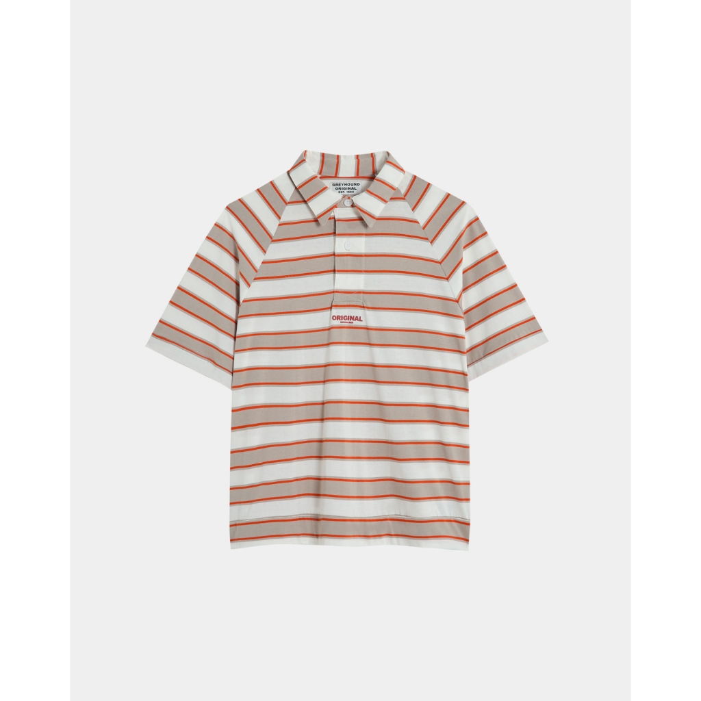 ORIGINAL GREYHOUND STRIPED OVERSIZED POLO