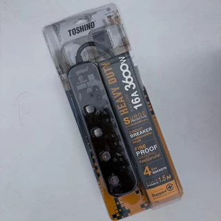 TOSHINO ปลั๊กพ่วง ปลั๊กไฟ 4 ช่อง 4 สวิตช์ รุ่น JT4 สายยาว 1.5 / 3 / 5 เมตร (16A/3600W)