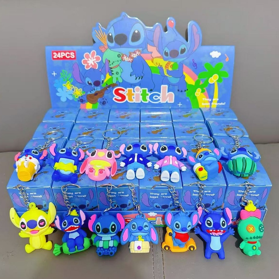 กล่องสุ่มพวงกุญแจ Stitch (ยกbox24ตัว) น่ารักมาก คละลายไป