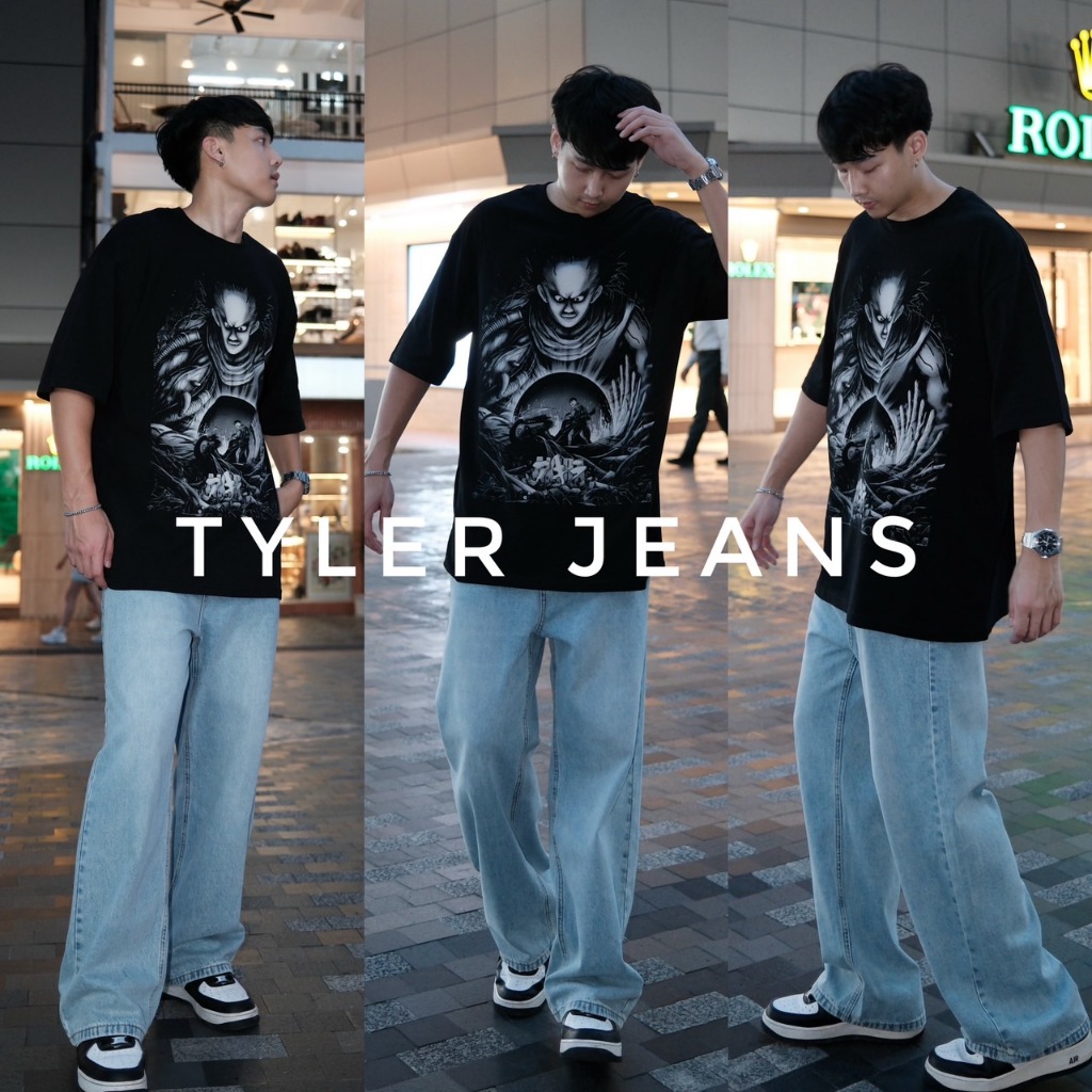 Tyler jeans 024 (890.-) กางเกงยีนส์ผู้ชายขากระบอกกลางค่อนไปทางใหญ่ ดีไซน์สวย ใส่สบาย