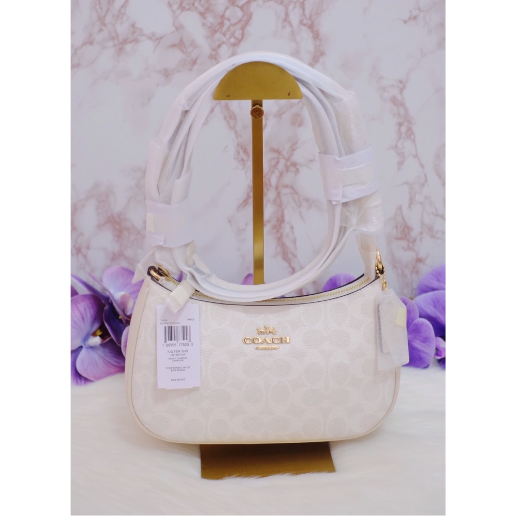 กระเป๋าสะพายแท้ Coach Teri Shoulder Bag in Signature Canvas(CV933)