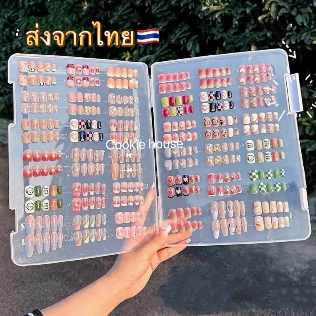 🇹🇭 สมุดโชว์สีเล็บ แบบใส เก็บได้เยอะ เคสโชว์เล็บปลอม ใส่ชาร์ตเล็บ ให้ลูกค้าเลือก