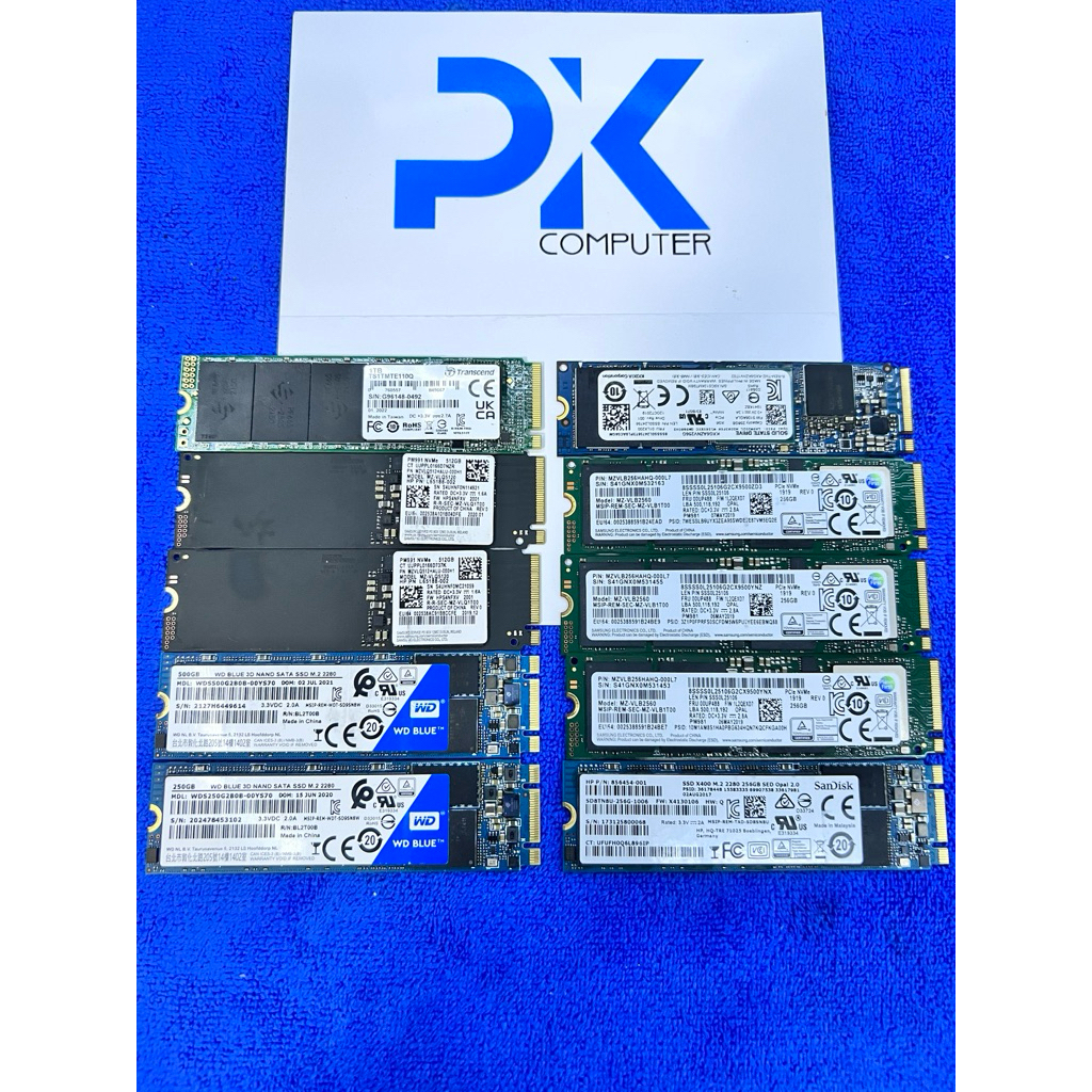 SSD M.2 NVME SATA 128 - 1TB มือสอง สภาพดี อัพเดทเรื่อยๆ (มีส่งด่วน)