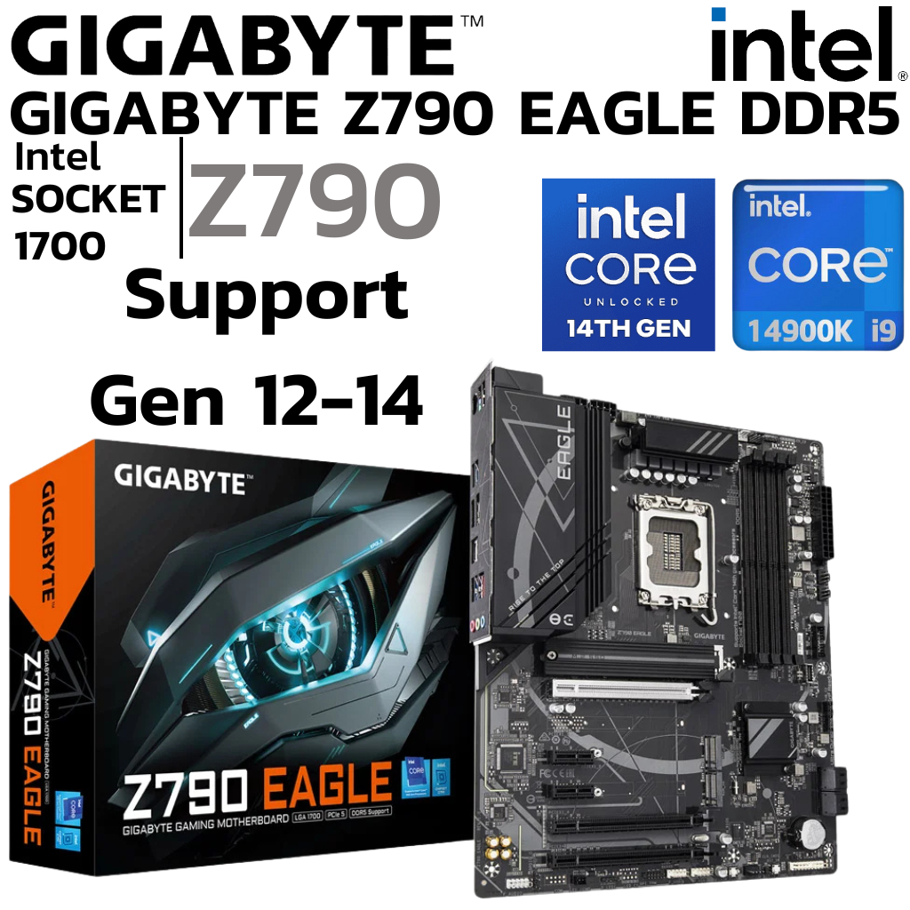 MAINBOARD (เมนบอร์ด) GIGABYTE Z790 EAGLE (REV. 1.0) (SOCKET LGA 1700 DDR5 ATX)