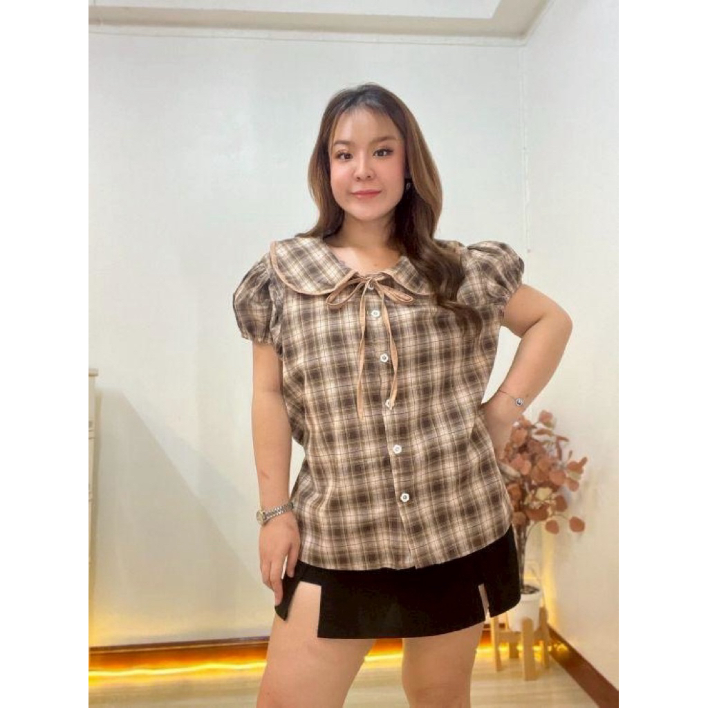 JIRA🐳|🔥เสื้อคอบัว อกหน้าผ้า54"อกหน้าผ้า58“ วงแขน26" ความยาว26" มีเชือกผูกข้าง กระดุมดอกไม้ใช้งานได้จริง