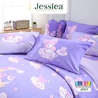 Jessica Kuromi JP017 ลิขสิทธิ์แท้ Sanrio คุโรมิ เจสสิก้า พิมพ์ลายดิจิตอล ชุดเครื่องนอน ผ้าปูที่นอน ผ้าห่มนวม