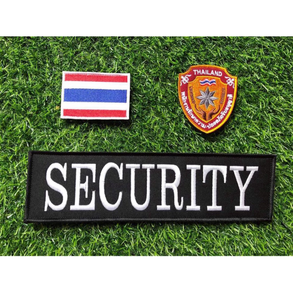 ชุดอาร์ม รปภ แบบเย็บติดตีนตุ๊กแกเรียบร้อย