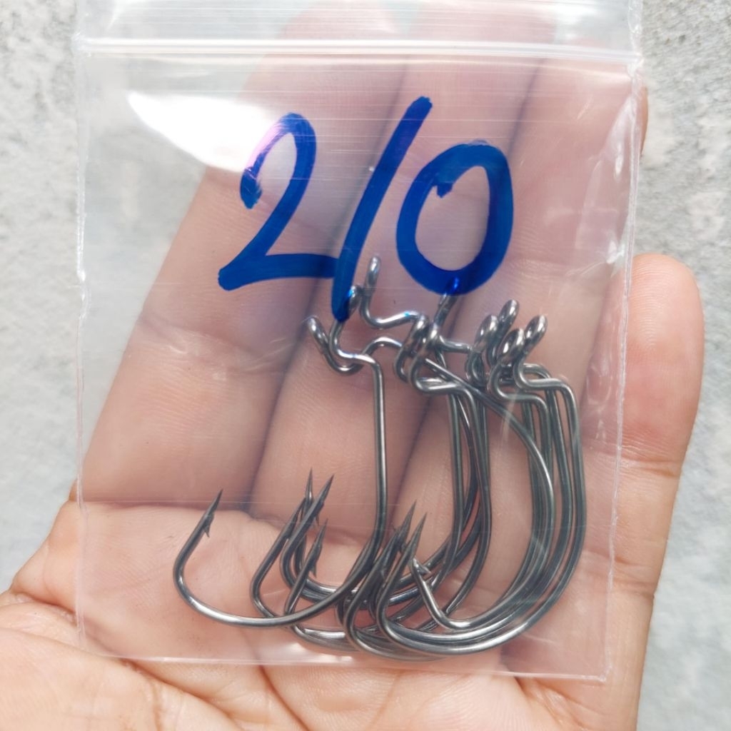 ตะขอเบ็ดขนาด2โอ(1ชุดมี10ตัว)ส่งจากไทย