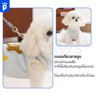 My Paws เสื้อผ้าสัตว์เลี้ยง ชุดหมาแมว มีให้เลือก3สี ลายการ์ตูนหมาดัชชุน
