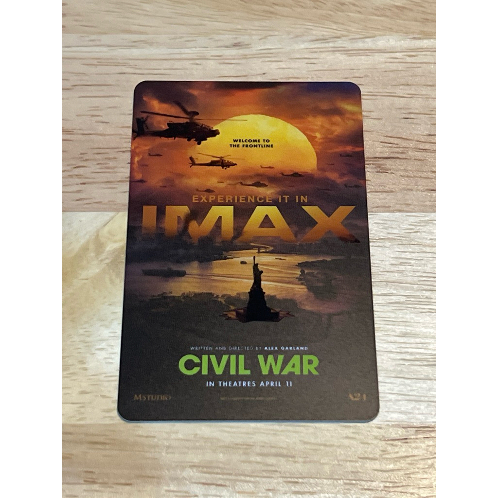 การ์ดสะสม IMAX เรื่อง Civil war