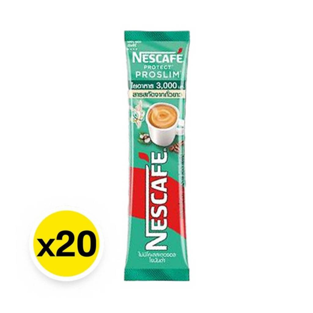 (Rama2)เนสกาแฟ 3อิน1 โพรสลิม 15 ก. 20 ซอง สารสกัดจากถั่วขาว กาแฟผงสำเร็จรูป Nescafe protect proslim ออกใบกำกับภาษีได้