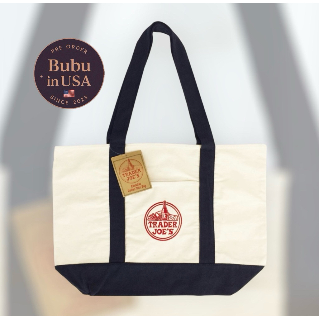 (พรีออเดอร์) กระเป๋าผ้า Trader Joe ใบใหญ่ ของแท้จากอเมริกา