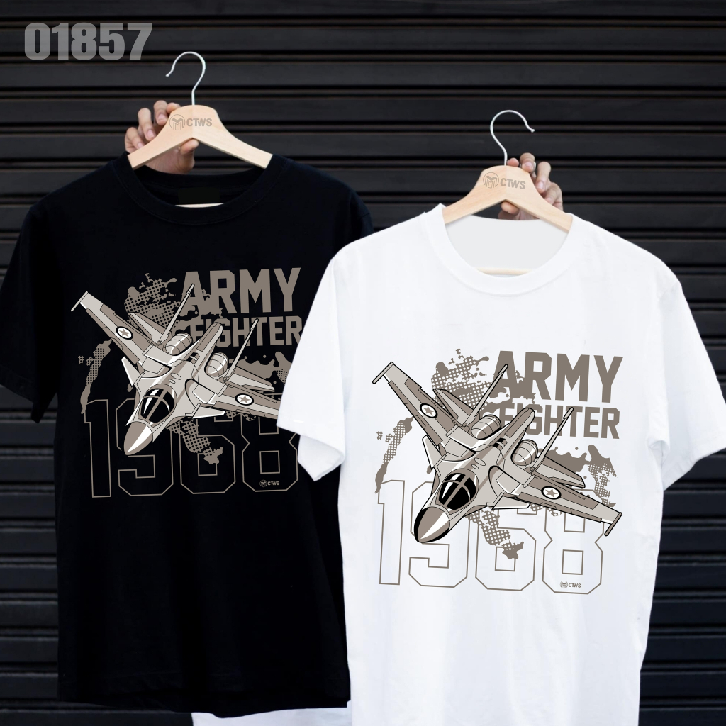 เสื้อยืดสกรีนลาย " F-16 ARMY FIGHTER " เสื้อยืดผ้า MICRO POLYESTER 100% เสื้อยืดผ้าไมโครโพลีเอสเตอร์ 100%