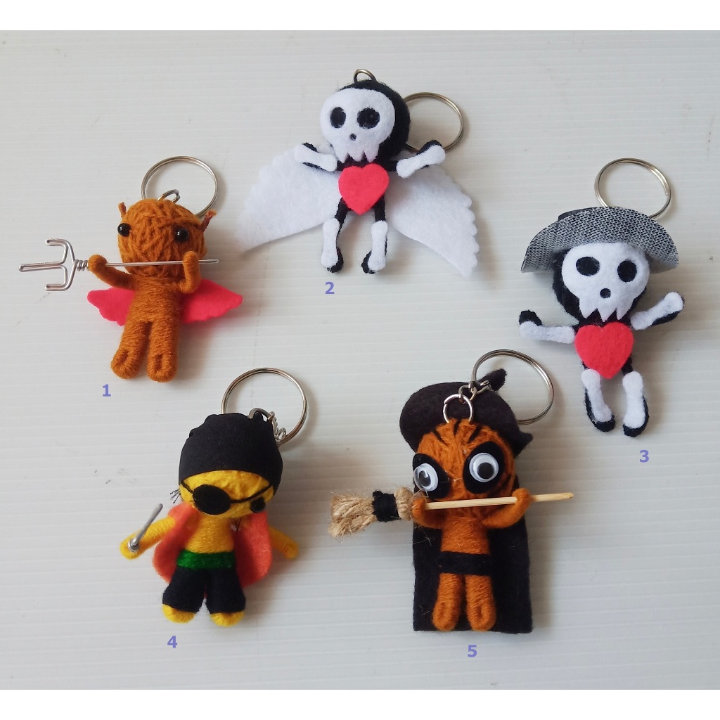 พวงกุญแจตุ๊กตาวูดู Handmade Voodoo Doll Keychain Bag Charm ของขวัญไม่ซ้ำใคร