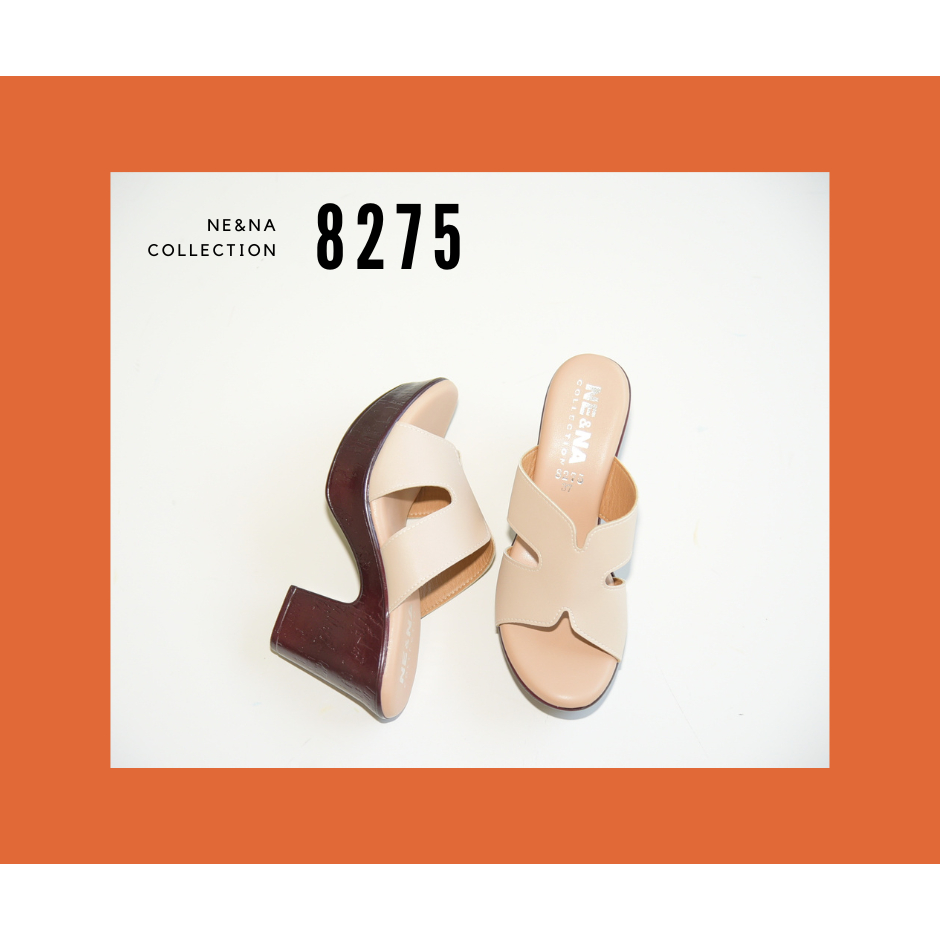 รองเท้าเเฟชั่นผู้หญิงเเบบเเตะเเฟชั่นเปิดหน้าเท้าส้นสูง No. 8275 NE&NA Collection Shoes