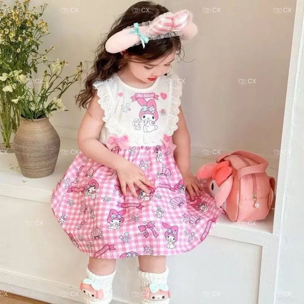 BB115 เดรสน้องมายเมโล ดี้ แต่งโบว์ น่ารักกก สีชมพู หวานสุดๆ