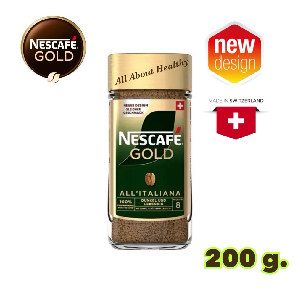 [EXP : 12.2026] Nescafe GOLD All’ Italianaโกลด์ ออล อิตาเลียน่า คอฟฟี่ กาแฟสำเร็จรูป ชนิดฟรีซดราย เนสกาแฟ 200 กรัม 1 ขวด