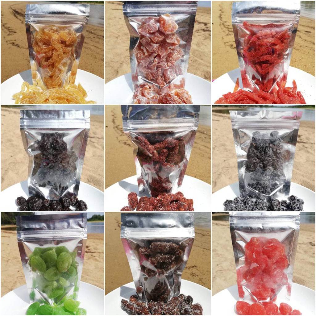 (ขายดี!!!) ผลไม้อบแห้ง ผลไม้แปรรูป (เลือกได้25อย่าง) ผลไม้กวน ขนม บ๊วย บ๊วยรวมรส ของกินเล่น ของฝาก  ขนาด30-50กรัม - รูปที่ 4