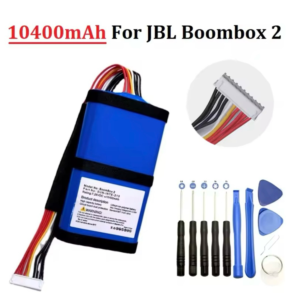แบตเตอรี่เดิมสำหรับ JBL Boombox 2 Boombox2 10400มิลลิแอมป์ต่อชั่วโมงสำหรับ JBL Boombox 2 SUN-INTE-213ลำโพงบลูทูธสะสม