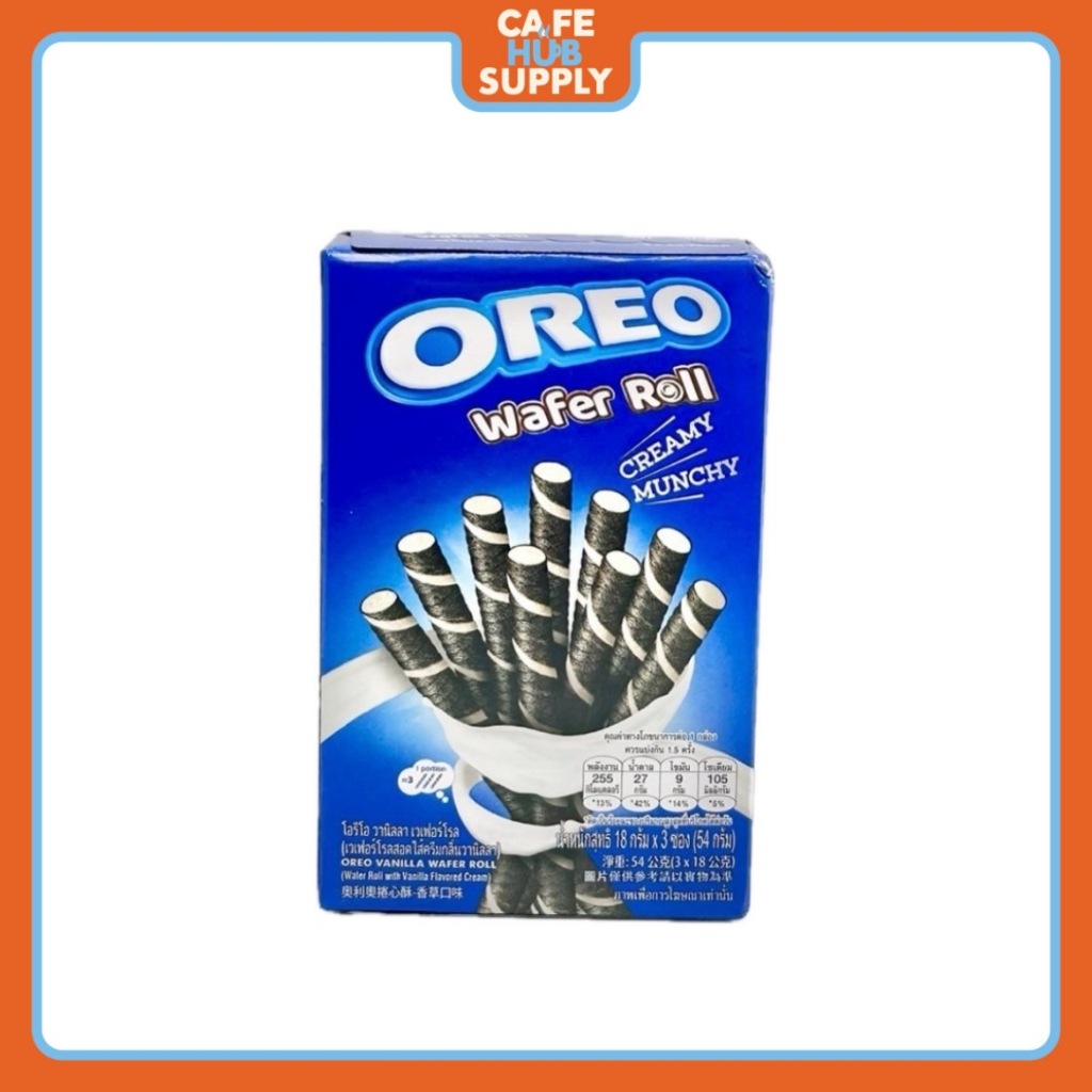 CAFEHUBSUPPLY Oreo Wafer Roll  54 g.โอรีโอ้ วาฟเฟิล โรล #1115346