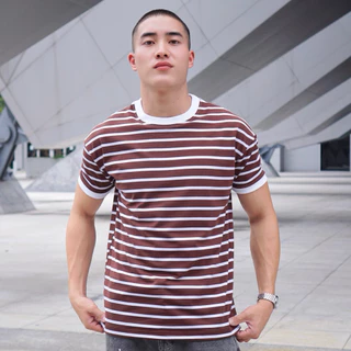 AMTAR STRIPED FIT แฟชั่นลายทาง เสื้อยืด ลำลอง แมทช์ลุคง่าย