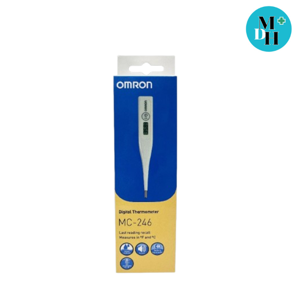 Omron Digital Thermometer รุ่น MC-246 ออมรอน เทอร์โมมิเตอร์ ปรอทวัดไข้ดิจิตอล ปรอทวัดไข้ 03631