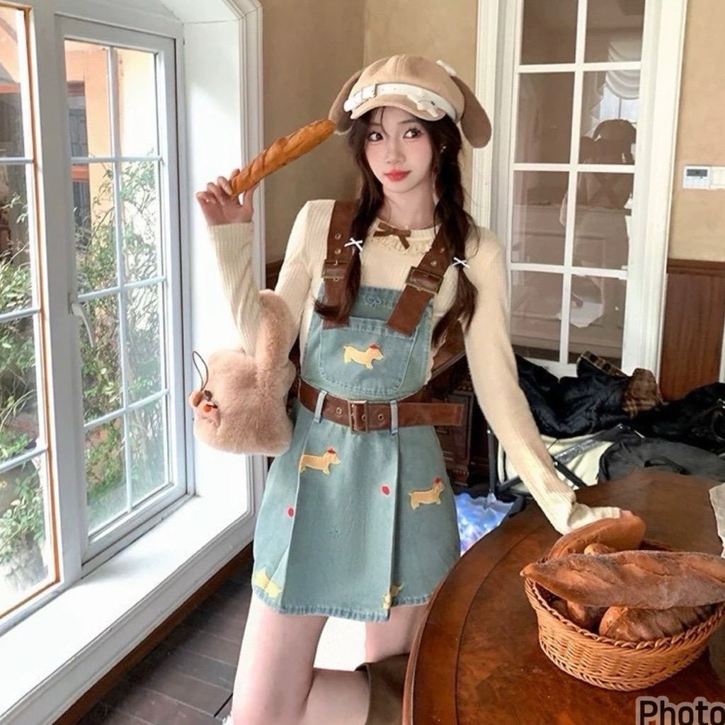 เอี๊ยมยีนส์ รุ่น 👉 W-3333 👈 แฟชั่นสุดฮิต