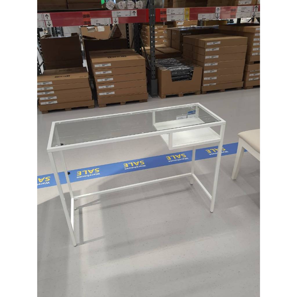 โต๊ะทำงาน โต๊ะกระจก โต๊ะ LAPTOP วางโน๊ตบุ๊ค  แบรนด์ IKEA รุ่นVITTSJÖ วิทท์เชอ แท