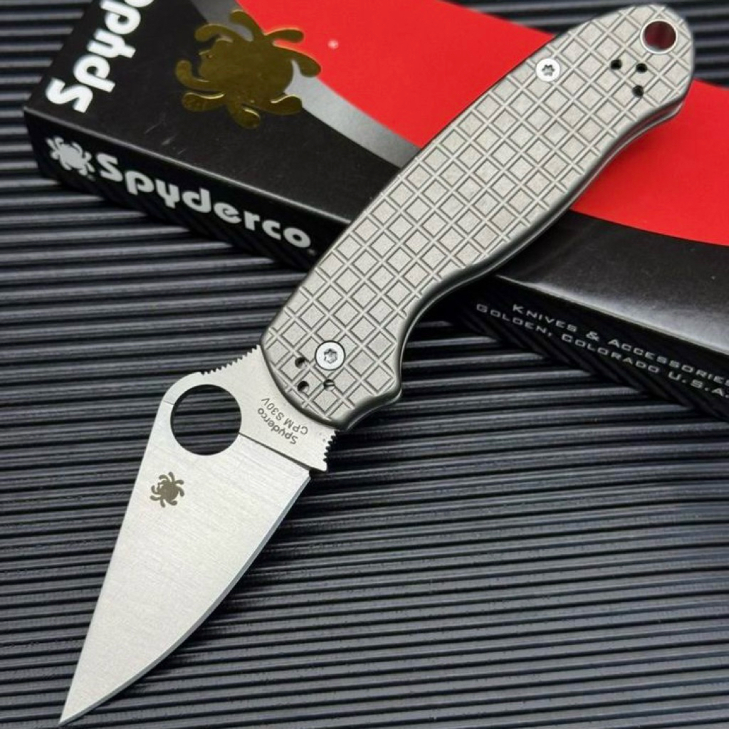 มีดพับ มีดพกพา Spydero ใบมีดเหล็ก D2 มีดเดินป่า เอนกประสงค์ ไอ้แมงมุม มิ ลิทารี มีดทำครัว ออกแค้มป์ กิจกรรมต่างๆ