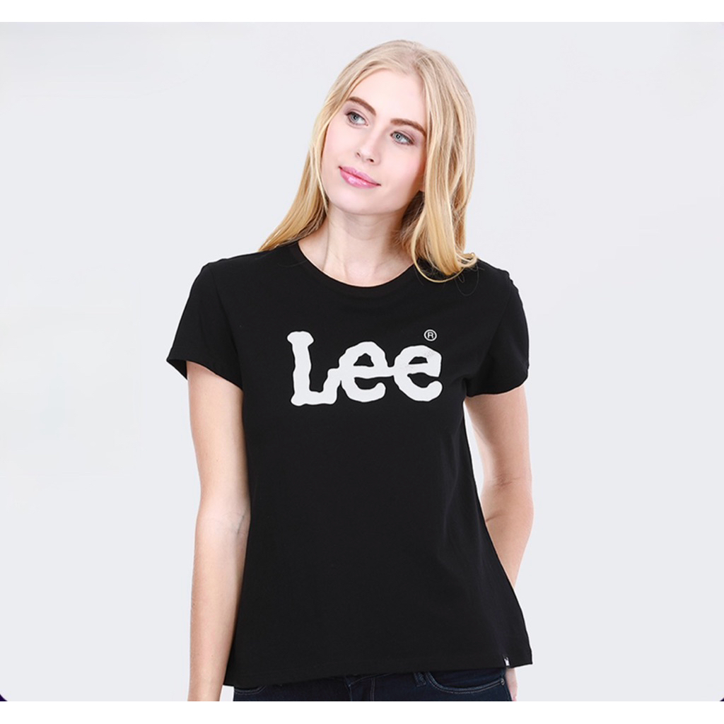 LEE เสื้อยืด เสื้อผ้าผู้หญิง เสื้อยืดผู้หญิงเสื้อ เสื้อแขนสั้น มือ 1 ของแท้ 100% #Size S
