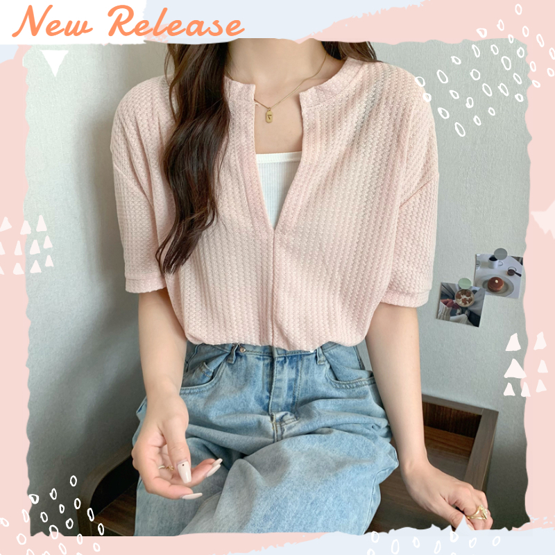 FBAShop .เสื้อยืดแฟชั่น คอวี 🛍 เรียบหรู ซ่อนความเปรี้ยว 💦 สีสวยน้อยแต่มาก 5 สีให้เลือก 🎨