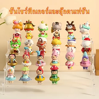 ชั้นวางโมเดล วางโมเดล ชั้นวางโมเดล ชั้นวางเครื่องสําอาง อะคริลิค สีใส Art Toy ชั้นวาง สี่เหลี่ยมคางหมู 2/3/4/5ชั้น
