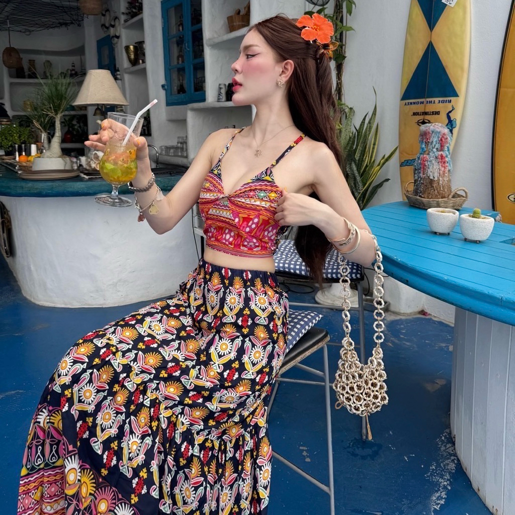 Teera❤️พร้อมส่ง✨มาใหม่ค่า set 2 ชิ้น เนื้อผ้า เป็นผ้าฝ้าย เนื้อเย็นๆ ค่า newnew✨