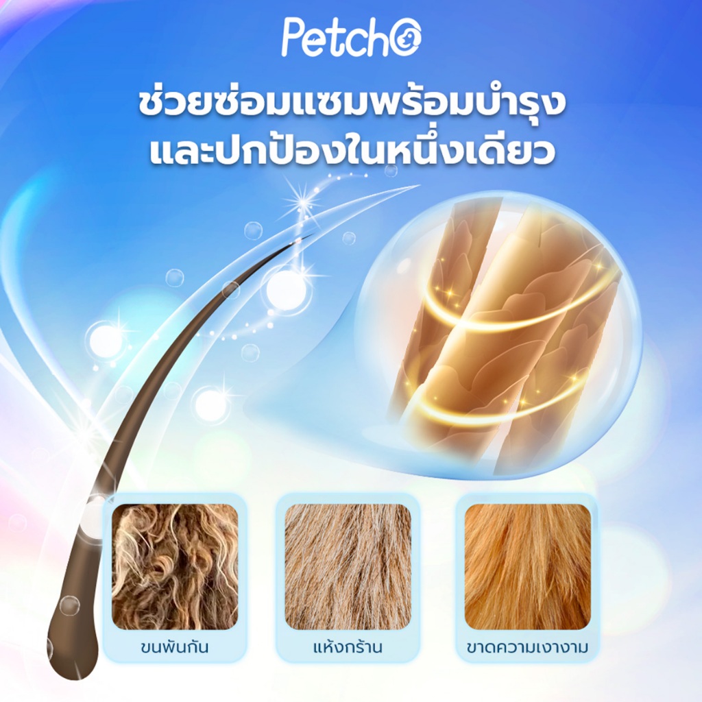 PetStern x Petcho สเปรย์แก้ปมสัตว์เลี้ยง ขนฟูนุ่ม ป้องกันไฟฟ้าสถิตย์ สำหรับสุนัขและแมว ขนไม่พันกันเป็นปม - รูปที่ 3