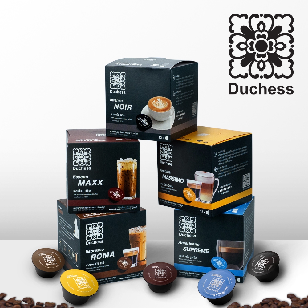 Duchess Coffee Capsule 12 แคปซูล ใช้กับเครื่องระบบ Nescafe Dolce Gusto เท่านั้น