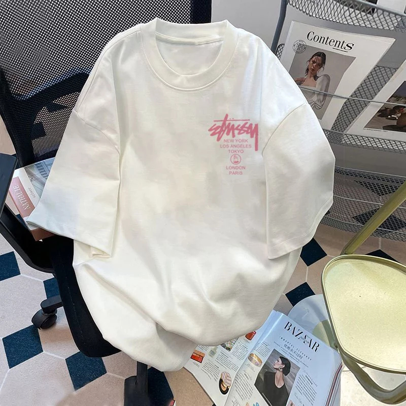 (จัดส่งตลอด 24 ชั่วโมง) FACAI เสื้อยืด แฟชั่น letter พิมพ์ลาย ใส่สบาย ทรงหลวม oversize คอกลม สไตล์เกาหลี ราคา ถูกที่สุด ดีลบีเคเค