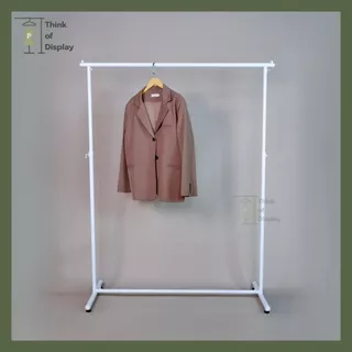 ราวแขวนเสื้อ ราวโชว์เสื้อ รุ่นราวหัวลูกปืน ยาว 60cm./100cm./120cm.