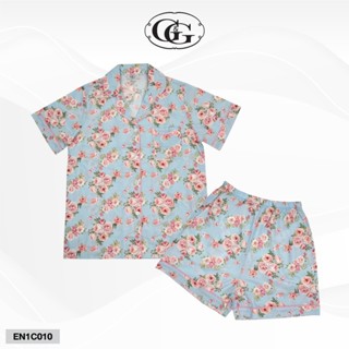 G&G ชุดนอน เสื้อแขนสั้นคอปก กางเกงขาสั้น ผ้าคอตตอน  EN1C010 …