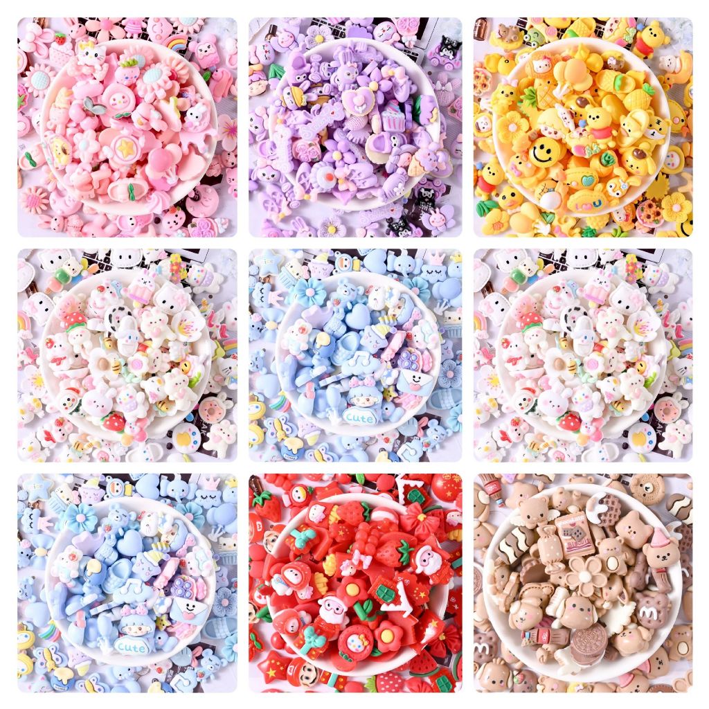 เรซิ่นอุปกรณ์ตกแต่ง ใช้สำหรับตกแต่ง ติดกิ๊บ เคสมือถืองานฝีมือต่างๆ