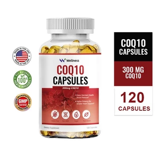 Wellness COQ10 Capsules 300MG Helps Maintain Health Blood Pressure Heart Support COQ10 สุขภาพหัวใจ