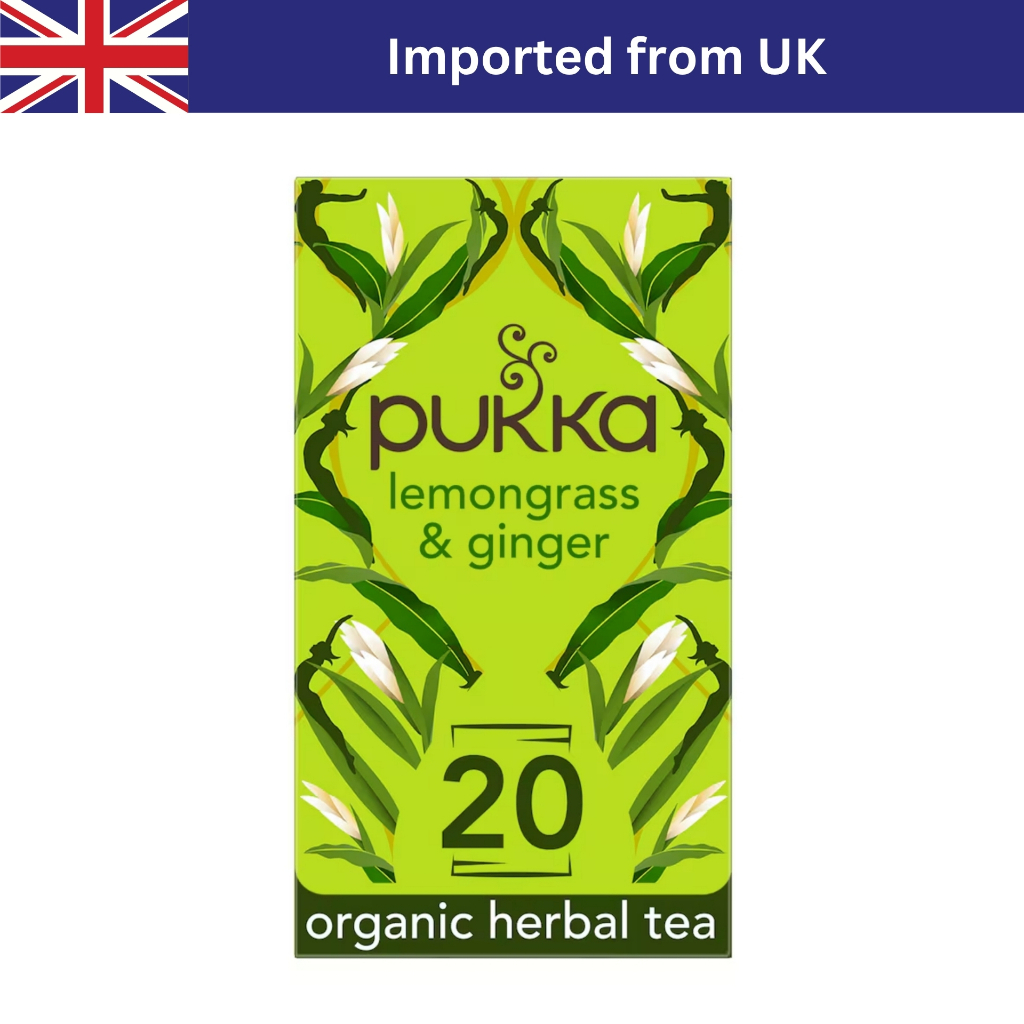 Pukka Organic Lemongrass & Ginger Tea (20 Bags / 36g) ชาอังกฤษ ชาซอง ชาออร์แกนิก