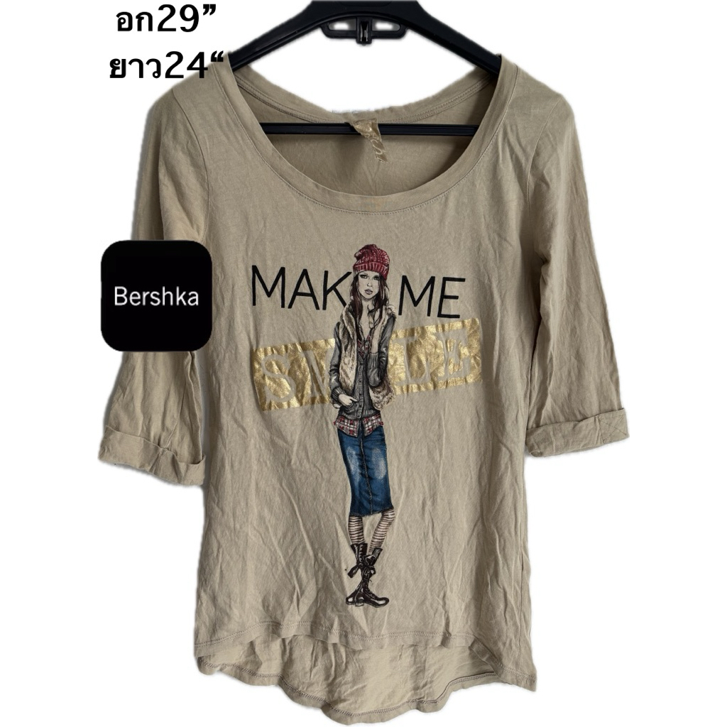 G89 ยย มือสอง  เสื้อวินเทจแขนยาว  Berska สำหรับผู้หญิง