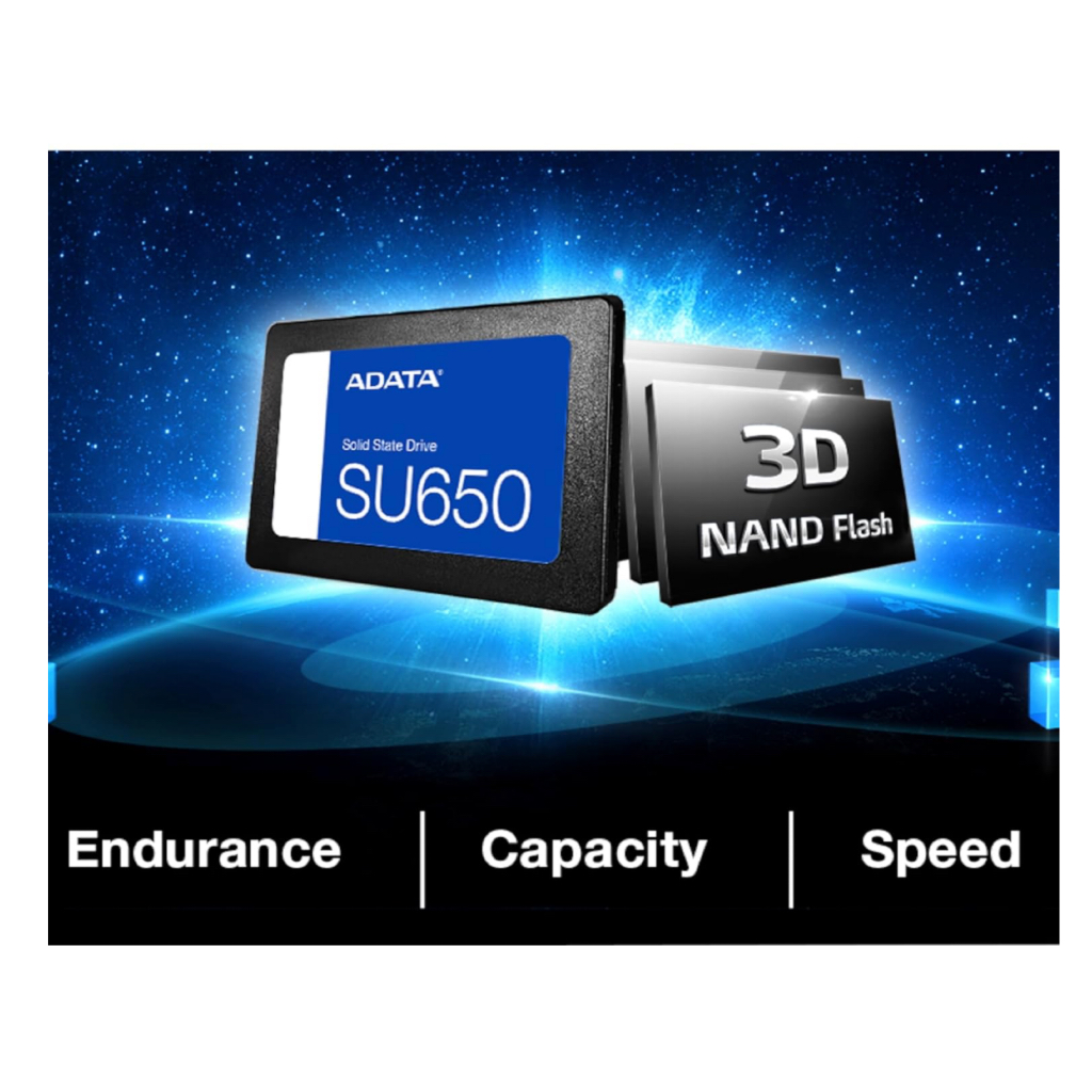เอสเอสดี ADATA SU650 IntSSD 2.5" 240/256/512 GB SATA R520/W450 (SU650SS) ประกันศูนย์