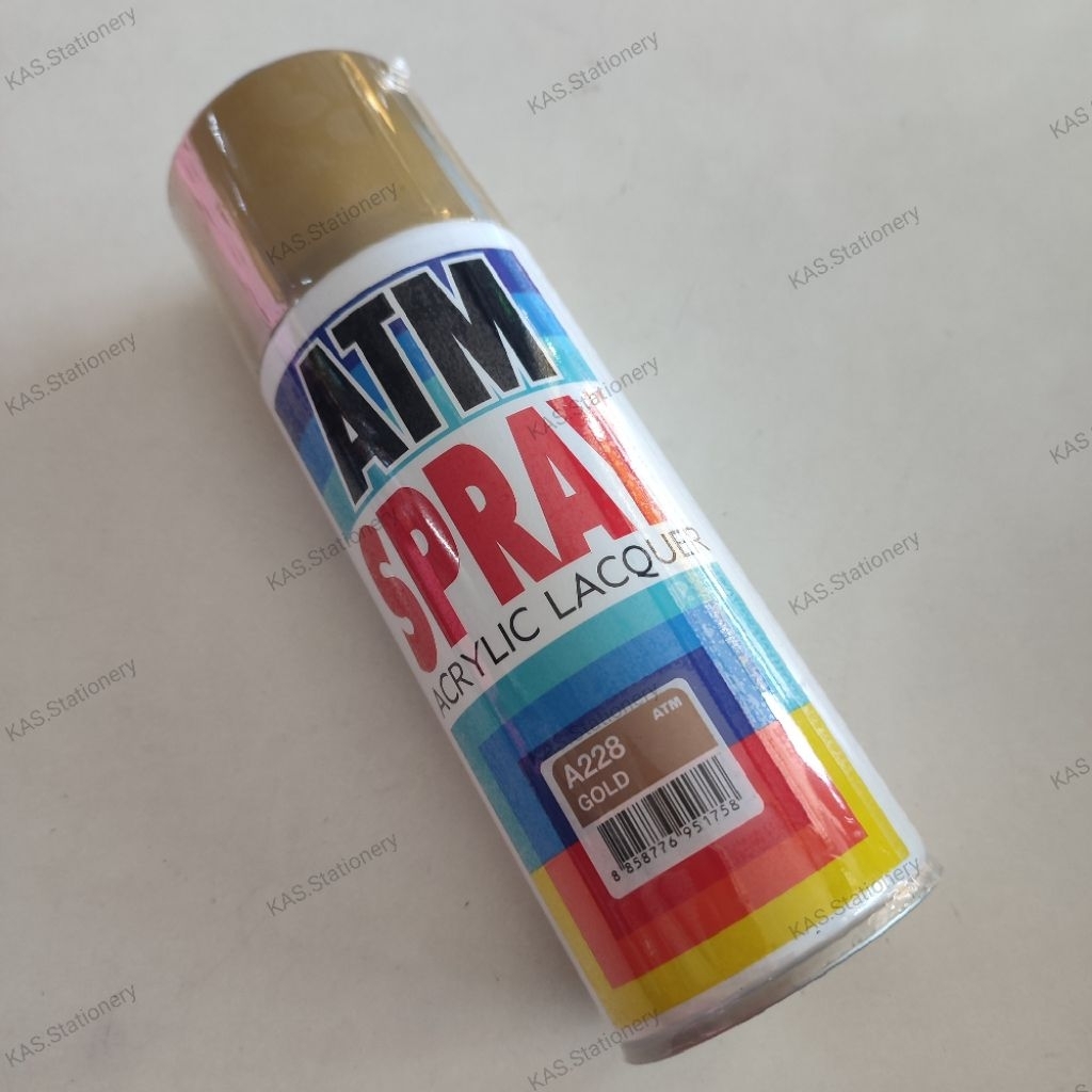 สีสเปรย์ ATM A228 Gold (สีทอง) [ ATM Spray Acrylic Lacquer ]