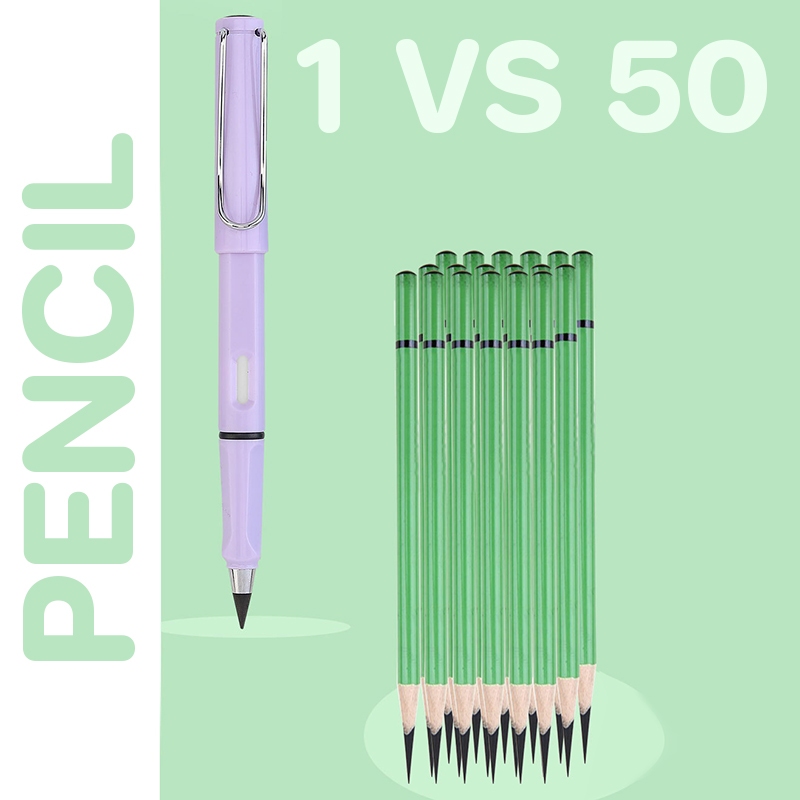 🔥ว้าว ดินสอแบบใหม่🔥ดินสอไม่ต้องเหลา เทียบเท่าดินสอไม้ 100แท่ง📌เลือกสีได้ เครื่องเขียน ดินสอแบบเรียน - รูปที่ 2