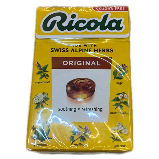 RICOLA Swiss Herb Candy Sugar Free  40g ลูกอมสมุนไพรปราศจากน้ำตาล กดเลือกรสชาติ 1 กล่อง/ปริมาณ 40 g 