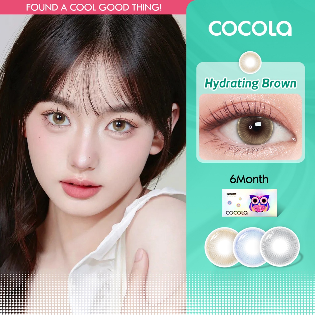 【จัดส่งจากประเทศไทย】คอนแทคเลนส์สีสัน Light Gold+Cyan+Blue 🌷 6เดือน ใส่สวยทุกโอกาส COCOLA,HC1170