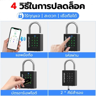 กุญแจรหัส ระบบล็อคแบบดิจิตอลสามารถเปิดได้โดยใช้การ์ดและแอพ กันน้ำระดับ IP65 พร้อมกุญแจสำรอง