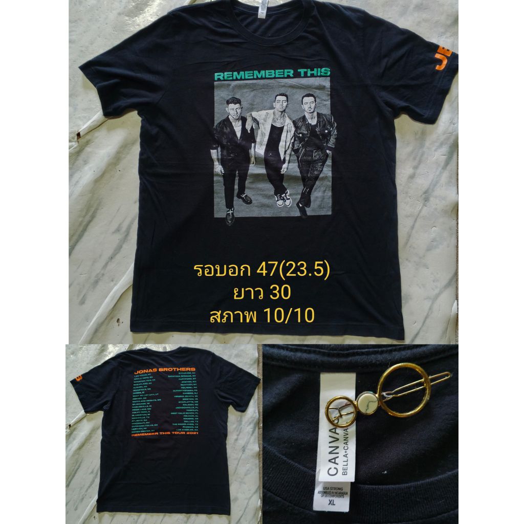 เสื้อวงJonas Brothers ตอกปี2021 ลิขสิทธิ์ ใหม่ XL (อ่านรายละเอียด)