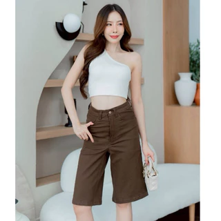 กางเกงยีนส์ 5 ส่วน ผ้ายีนส์ยืด Cotton ยาว 22นิ้ว